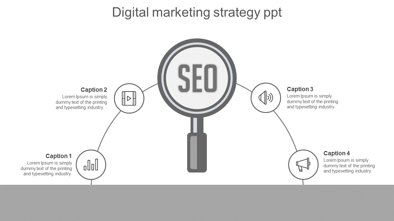 Free - Stunning Digital Marketing Strategy PPT In Grey Color